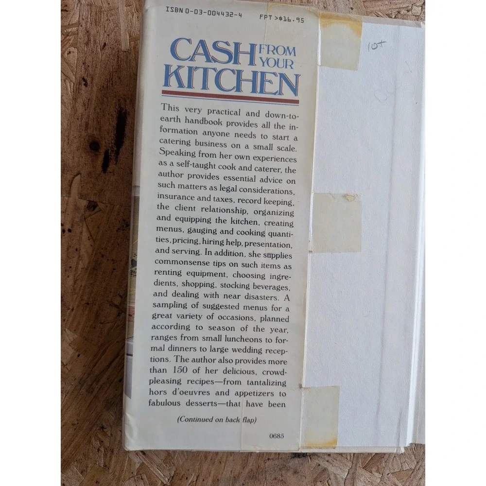 Cash From Your Kitchen Catherine Harris Home Catering Guide Book 0030044324 1985